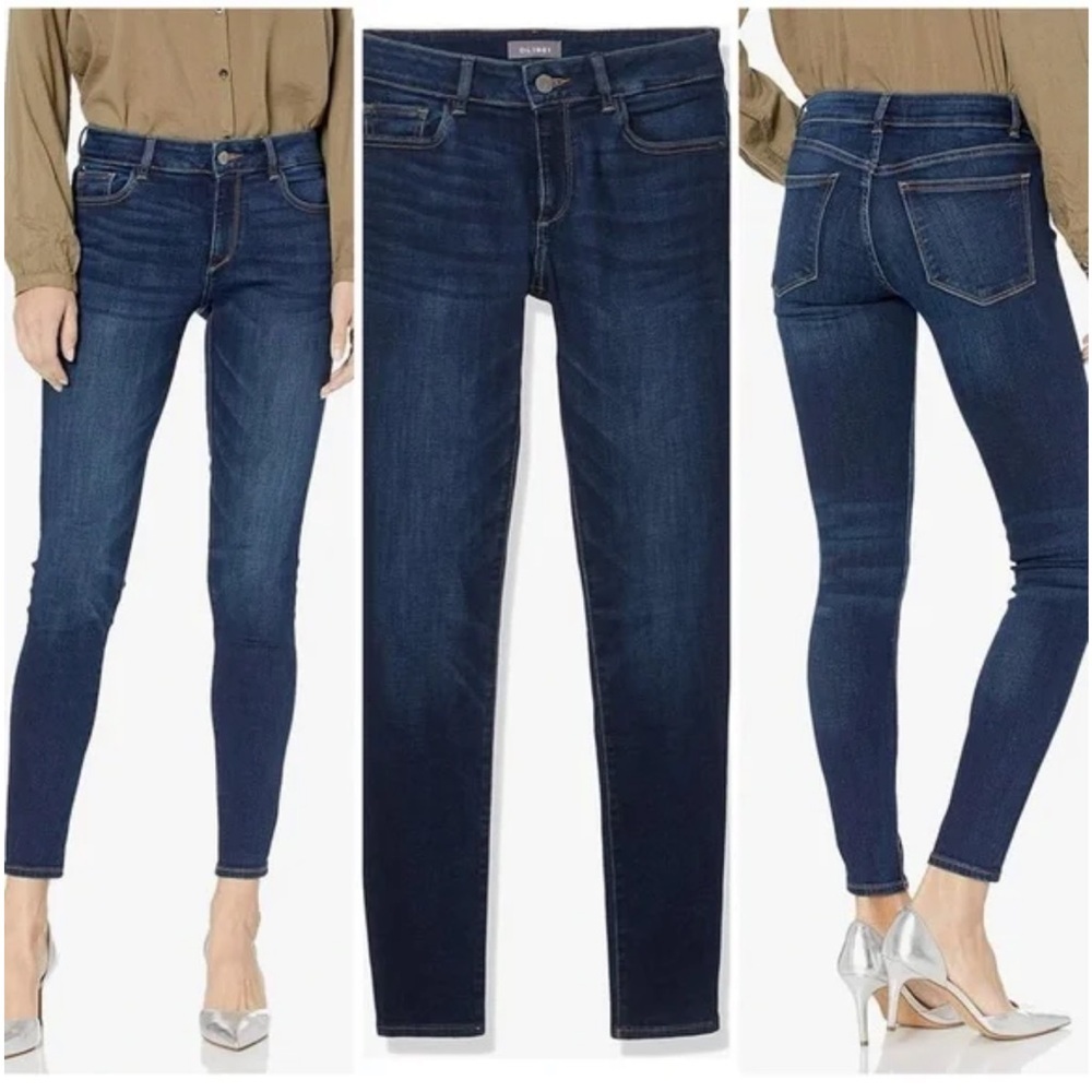 *Dl1961* Plus Dark Wash Denim Skinny Ankle Emma Power Legging Albany Jeans Sz 32